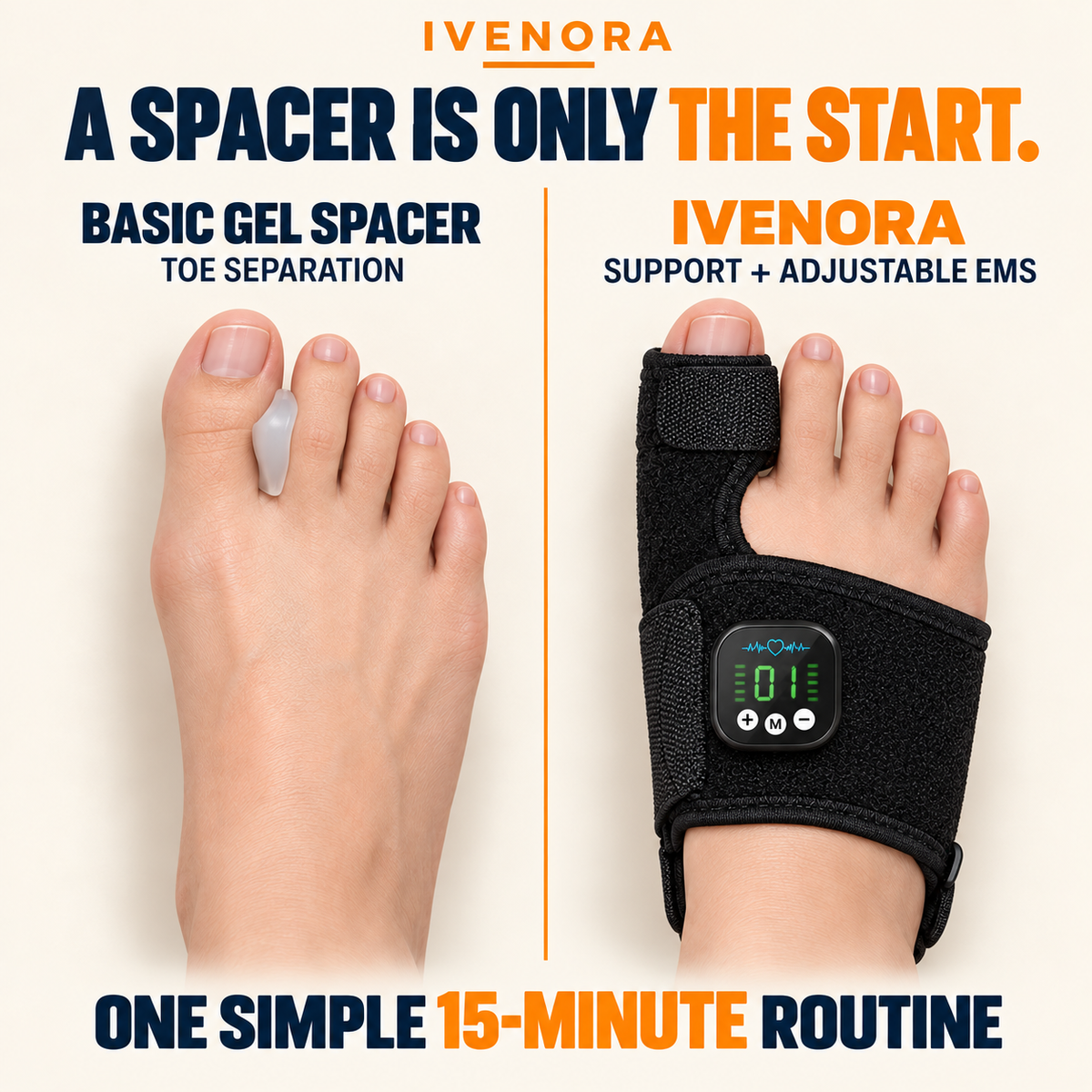 Support the Toe. Help Calm the End-of-Day Ache.